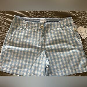 Women’s light blue plaid Crown & Ivy shorts